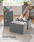 Set of 2 Foldable Storage Organisers - Oxford Fabric - Dove Grey - Washable with Metal Label Holders