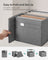 Set of 4 Foldable Storage Organisers - Oxford Fabric - Dove Grey - Washable with Metal Label Holders