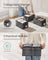 Collapsible Storage Boxes Set of 3 - Fabric - Ink Black - Wardrobe Organizers with Handles and Label Holders