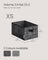 Collapsible Storage Boxes Set of 3 - Fabric - Ink Black - Wardrobe Organizers with Handles and Label Holders