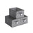 Collapsible Storage Boxes Set of 3 - 30 x 20 x 15 cm - Fabric - Cattail Grey - with Handles and Label Holders