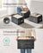 Collapsible Storage Boxes - Fabric - Ink Black - Set of 3 with Handles and Label Holders