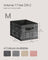 Collapsible Storage Boxes - Fabric - Ink Black - Set of 3 with Handles and Label Holders