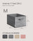 Collapsible Storage Boxes - Fabric - Cattail Grey - Set of 3 with Handles and Label Holders