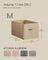 Collapsible Storage Boxes Set of 3 - Fabric - Sand Beige - Wardrobe Organisers with Handles and Label Holders