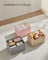 Collapsible Storage Boxes Set of 3 - Fabric - Jelly Pink - Wardrobe Organisers with Handles and Label Holders