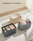 Collapsible Storage Boxes - Fabric - Sand Beige - Set of 3 with Handles and Label Holders