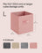 Storage Cubes - Non-Woven Fabric - Jelly Pink - Set of 8 with Double Handles