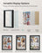 A4 Collage Picture Frame - Wood - Black - Includes 6 Mats and Shadow Box with Push Pins