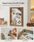 A4 Collage Picture Frame - Wood - Black - Includes 6 Mats and Shadow Box with Push Pins