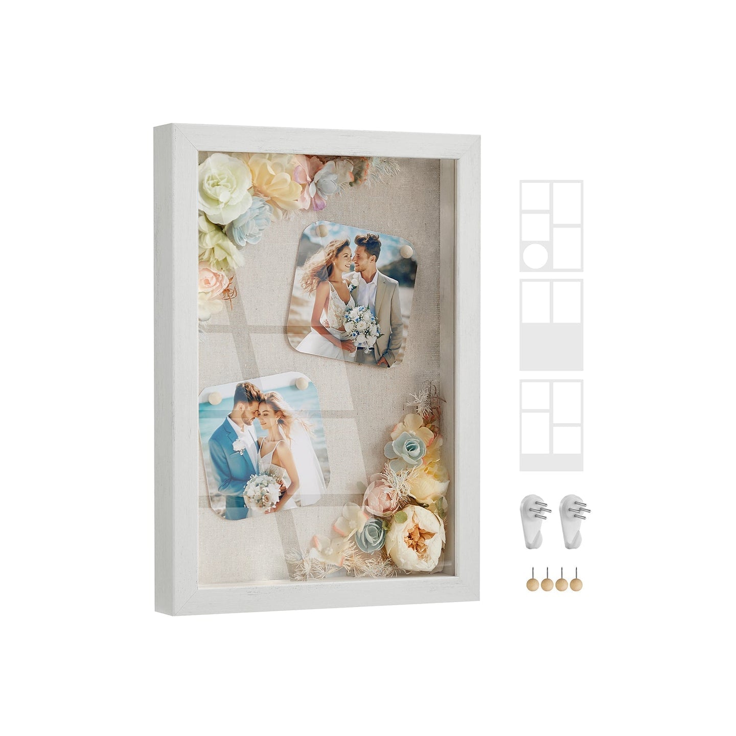 A4 Shadow Box Picture Frame - Wood - Multi-Photo
