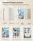 Set of 2 A4 Picture Frames - Wood - Black - Includes 6 Mats and 4 Push Pins
