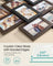 Picture Frame Collage - Holds 12 Photos - Clear Glass - Black