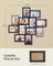 Picture Frame Collage - Holds 12 Photos - Clear Glass - Black