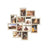 Picture Frame Collage - Holds 12 Photos - Clear Glass - Black