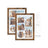 A4 Collage Picture Frame - Wood - Black - Includes 6 Mats and Shadow Box with Push Pins