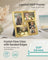 Photo Frame Collage - Wood - Pale Gold - 4-Window Design for 4x6 Photos
