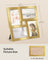 Photo Frame Collage - Wood - Pale Gold - 4-Window Design for 4x6 Photos