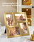 Photo Frame Collage - Wood - Pale Gold - 4-Window Design for 4x6 Photos