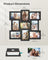 Collage Picture Frame - MDF - White - Wall Mounted for 9 Photos (4x6 inch)