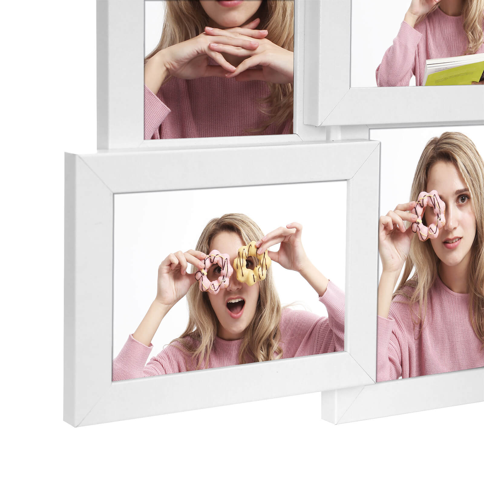 Picture Frame Collage - MDF - White - Holds 9 Photos (10 x 15 cm)