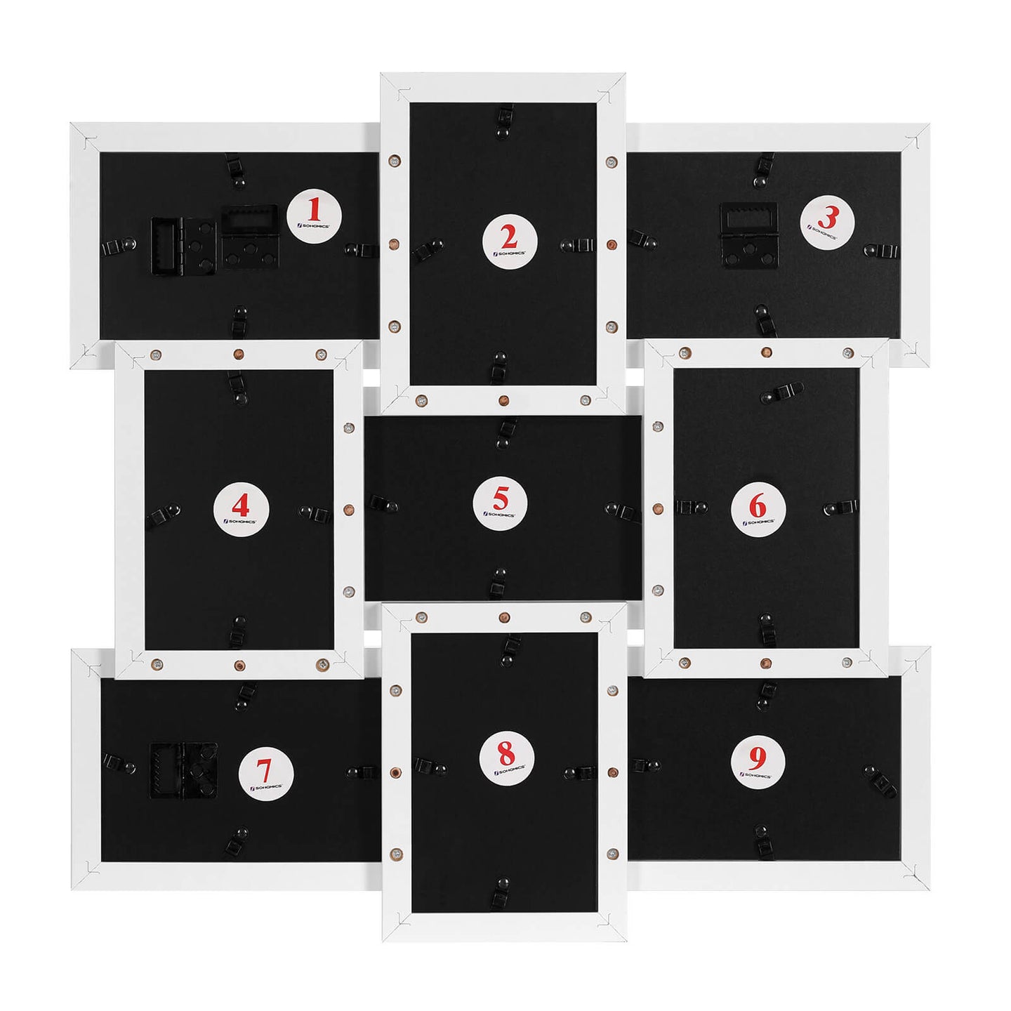Picture Frame Collage - MDF - White - Holds 9 Photos (10 x 15 cm)