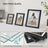 Set of 10 Picture Frames - MDF - Ash Black - Hanging or Tabletop Display with Non-Trace Nails