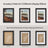 Set of 10 Picture Frames - MDF - Ash Black - Hanging or Tabletop Display with Non-Trace Nails