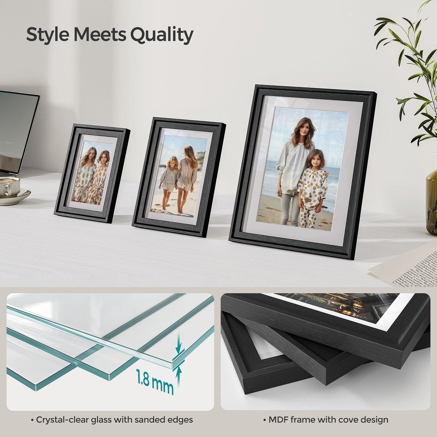 Picture Frames Set - MDF - Various Sizes