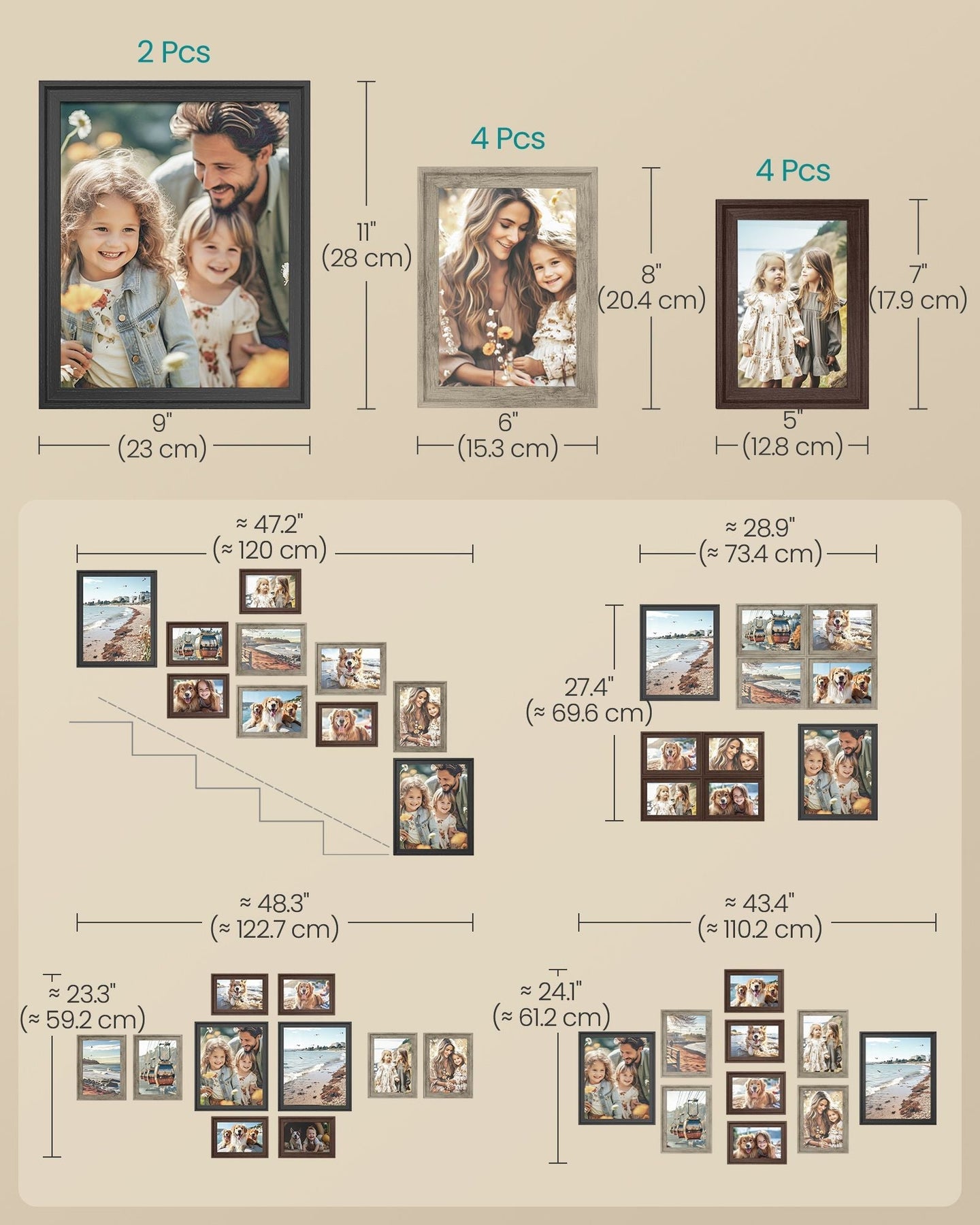 Picture Frame Set - MDF - Multi-Color