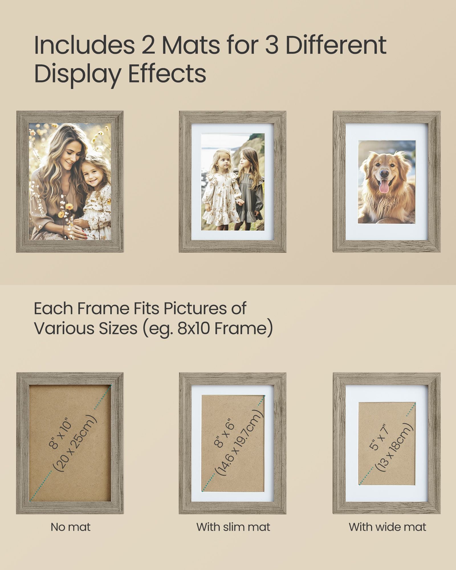 Picture Frame Set - MDF - Multi-Color