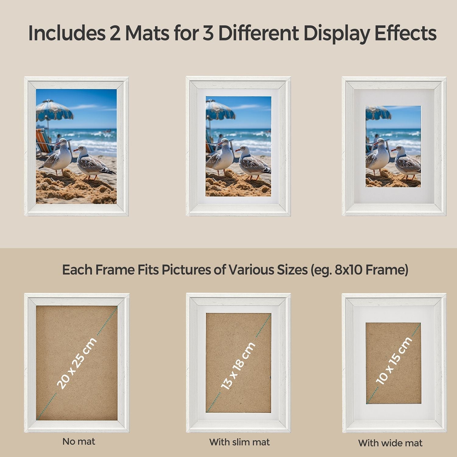 Picture Frames Set - MDF - Various Sizes