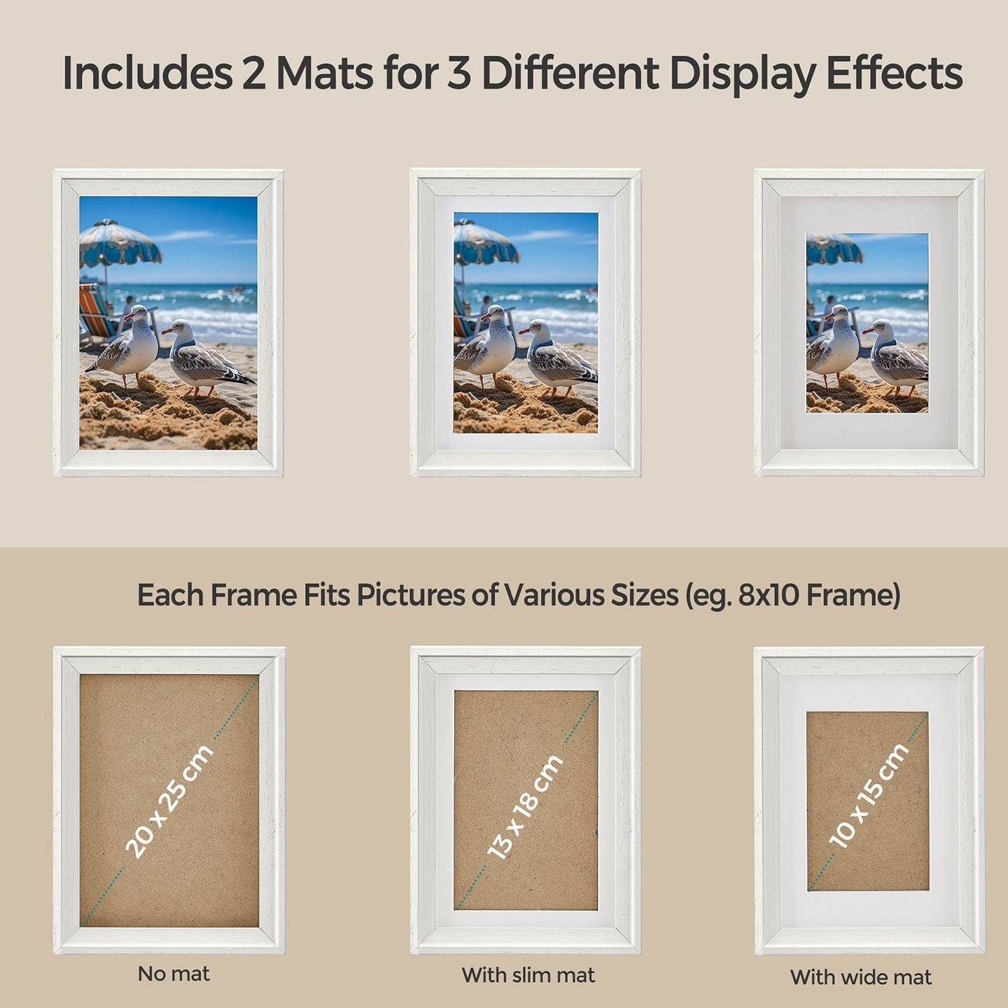 Picture Frames Set - MDF - Various Sizes
