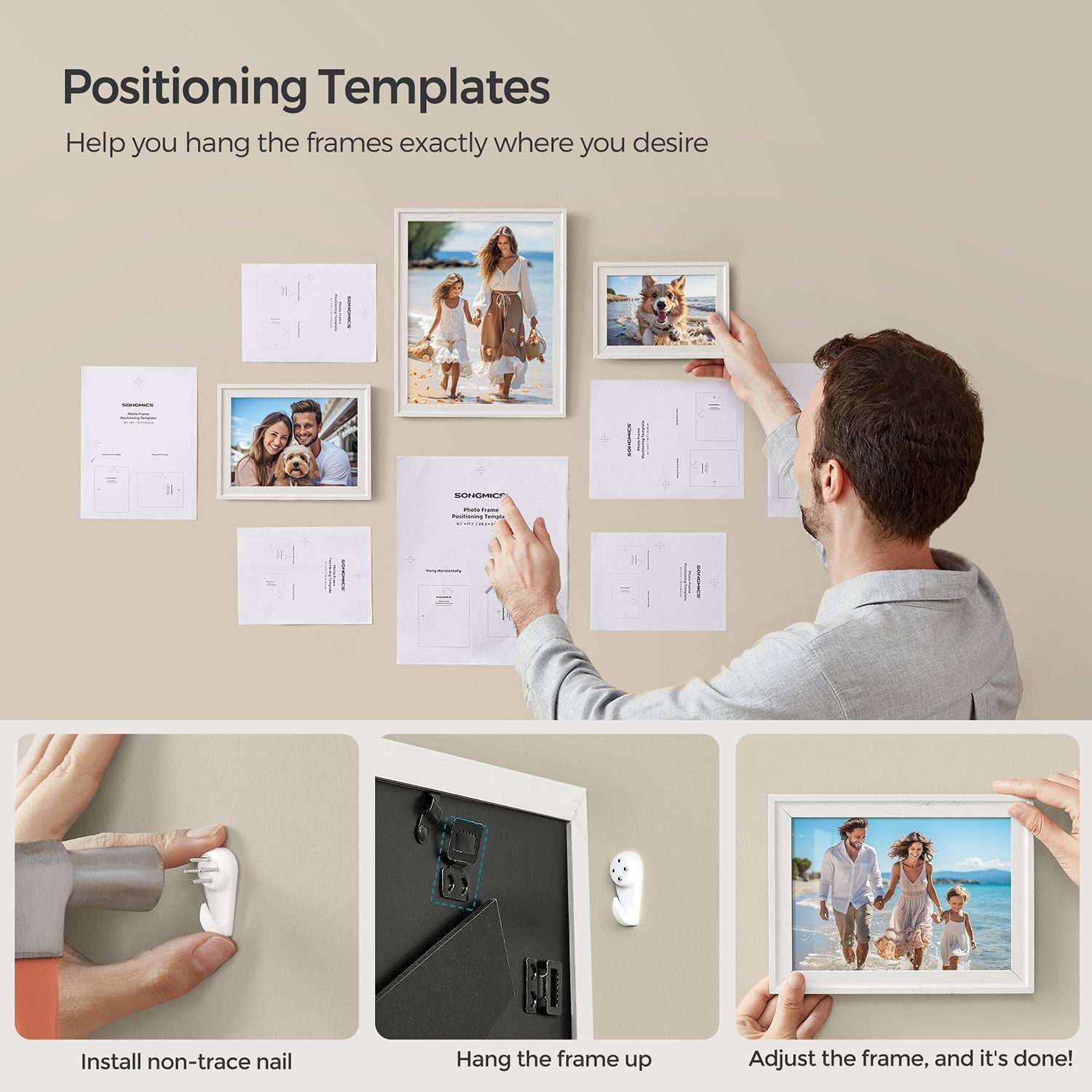 Picture Frames Set - MDF - Various Sizes