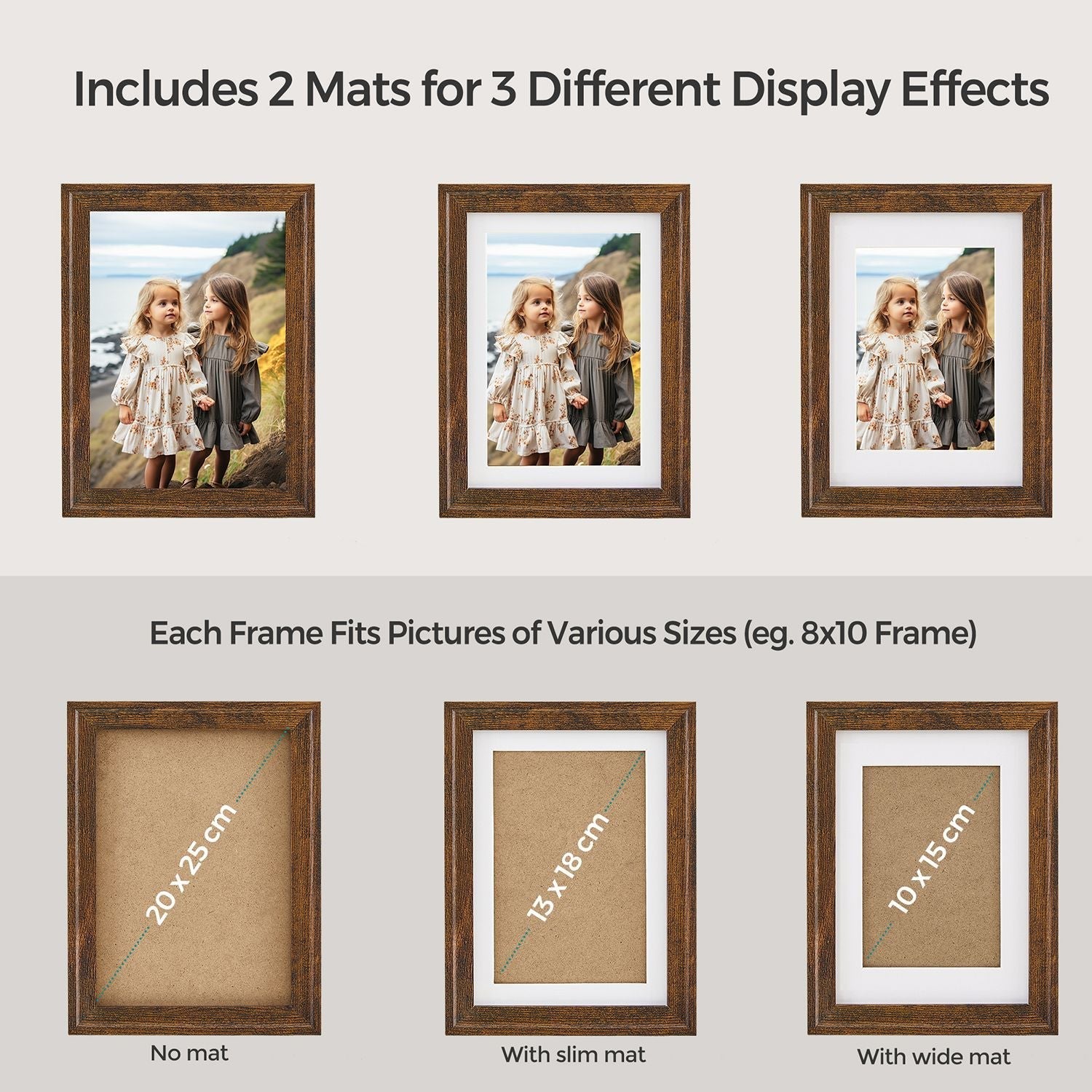 Picture Frames Set - MDF - Various Sizes