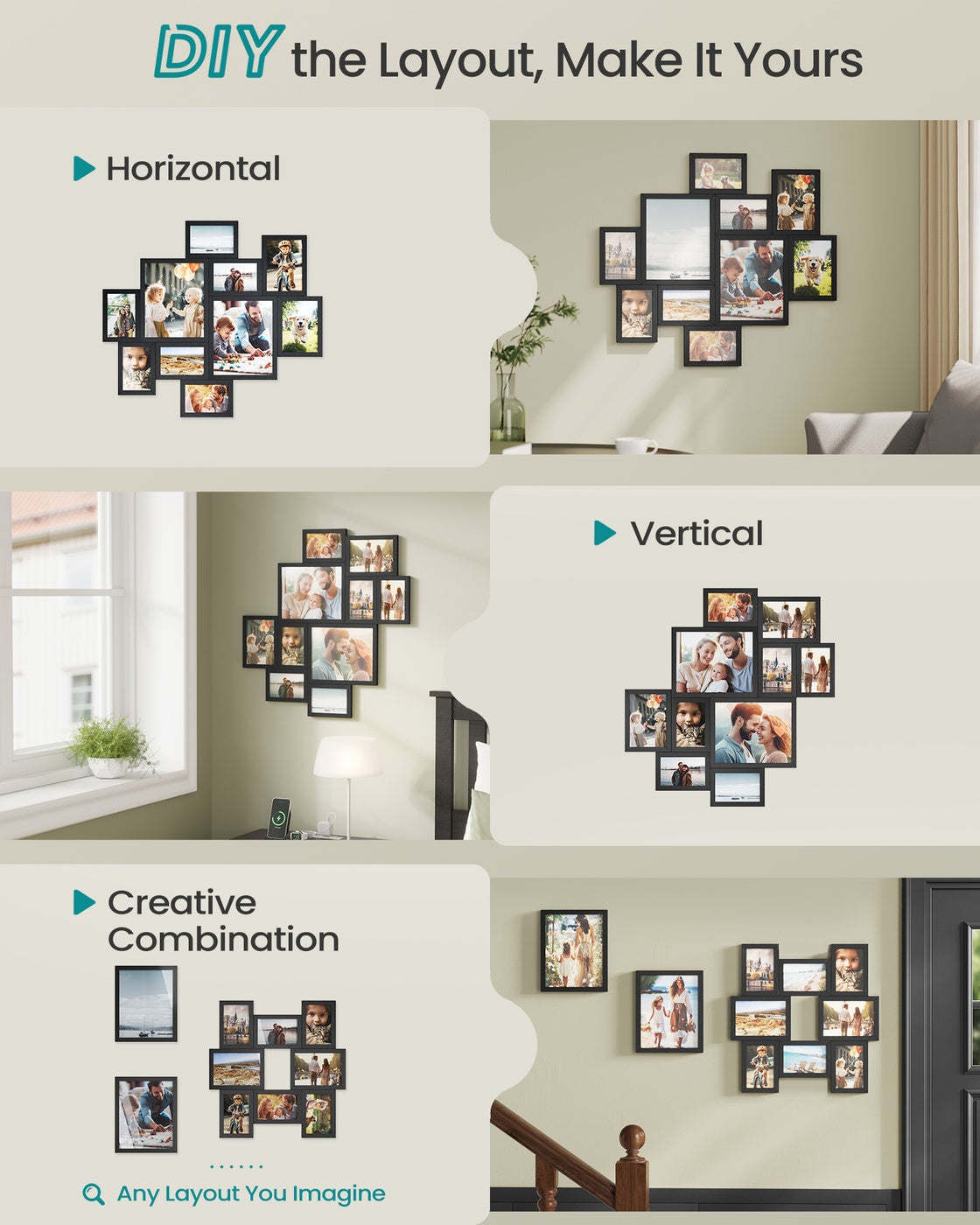 Collage Photo Frames - 10 Multi Picture Frames