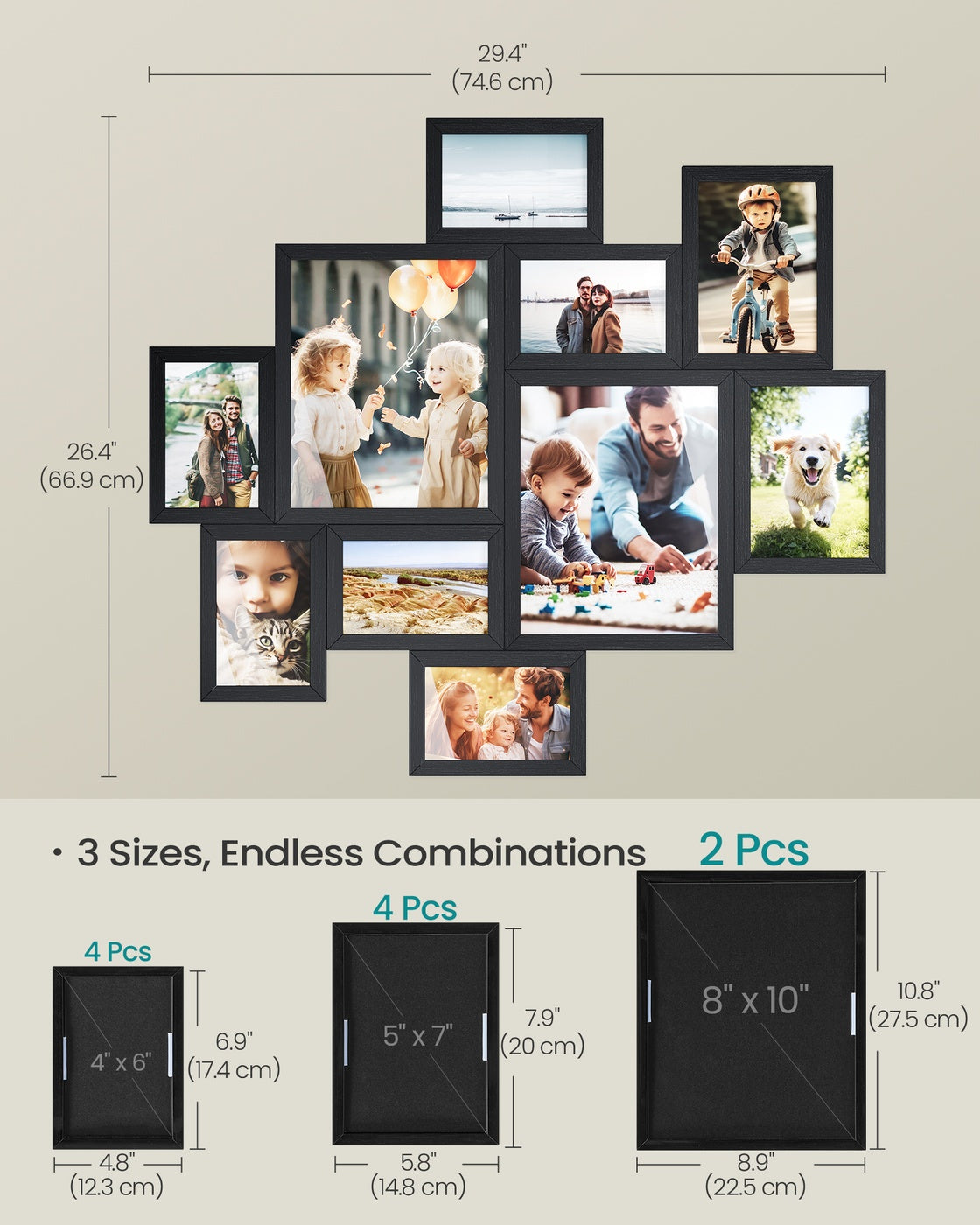 Collage Photo Frames - 10 Multi Picture Frames