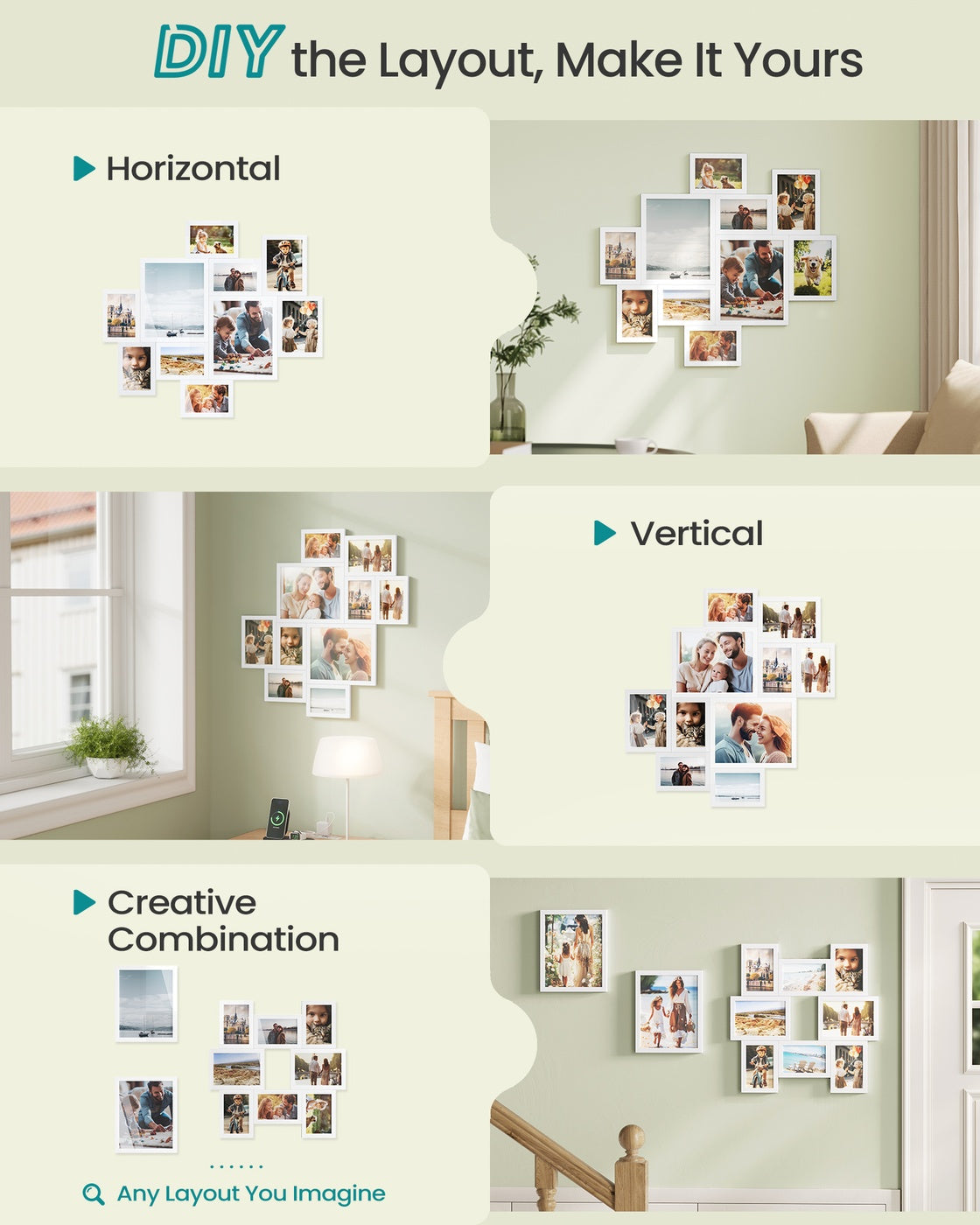 Collage Photo Frames - PVC - 10 Multi Picture Frames