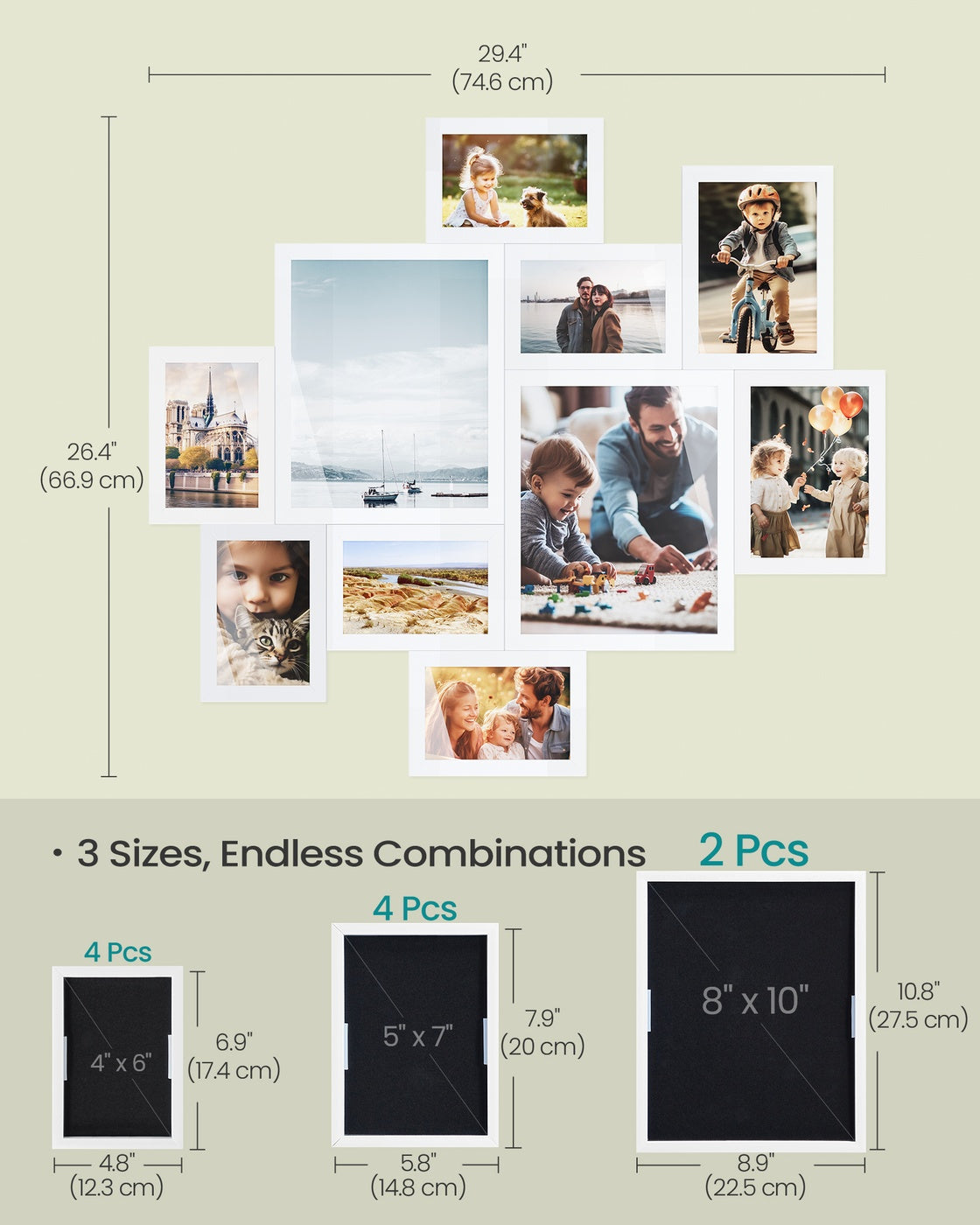 Collage Photo Frames - PVC - 10 Multi Picture Frames