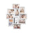 Photo Frame Collage - MDF - White - Wall-Mounted for 10 Photos (4" x 6")