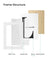 Picture Frame Set - Wood Grain - Black - Wall Mounted Collage for 4 Photos (4" x 6")