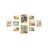 Set of 10 Picture Frames - Pale Gold - Assorted Sizes
