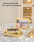 Set of 10 Picture Frames - Pale Gold - Assorted Sizes