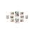 Set of 10 Picture Frames - Plastic - Black - Multiple Sizes for Versatile Display