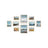 Set of 10 Photo Frames - Plastic - Black - Assorted Sizes