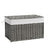 Laundry Basket - Synthetic Rattan - Grey - Foldable with Lid and Removable Liners