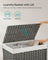 Laundry Basket - Synthetic Rattan - Grey - Foldable with Lid and Removable Liners
