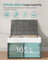 Laundry Basket - Synthetic Rattan - Grey - Foldable with Lid and Removable Liners