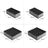 Set of 4 Fabric Drawer Organisers - Non-Woven Fabric - Grey