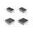 Set of 4 Foldable Drawer Organizers - Non-Woven Fabric - Grey - Space Saving Design for Underwear